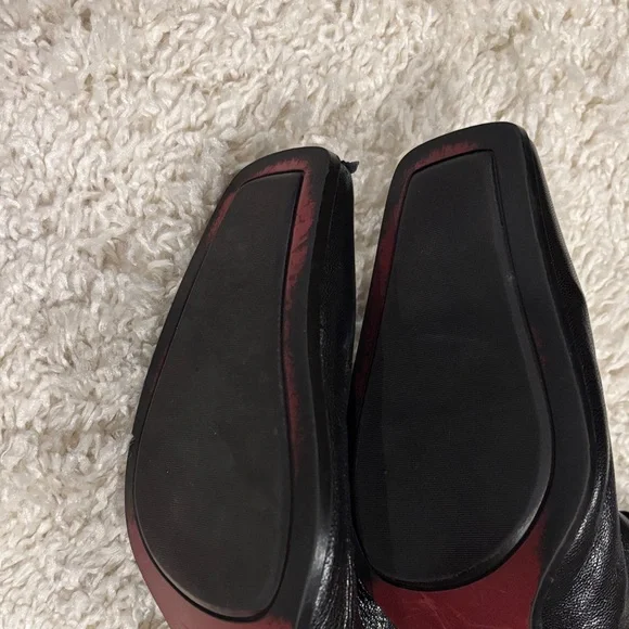 Parade Pointed-Toe Black Leather Mid-Heel Ankle Boots Size 7.5 - Picture 3 of 8